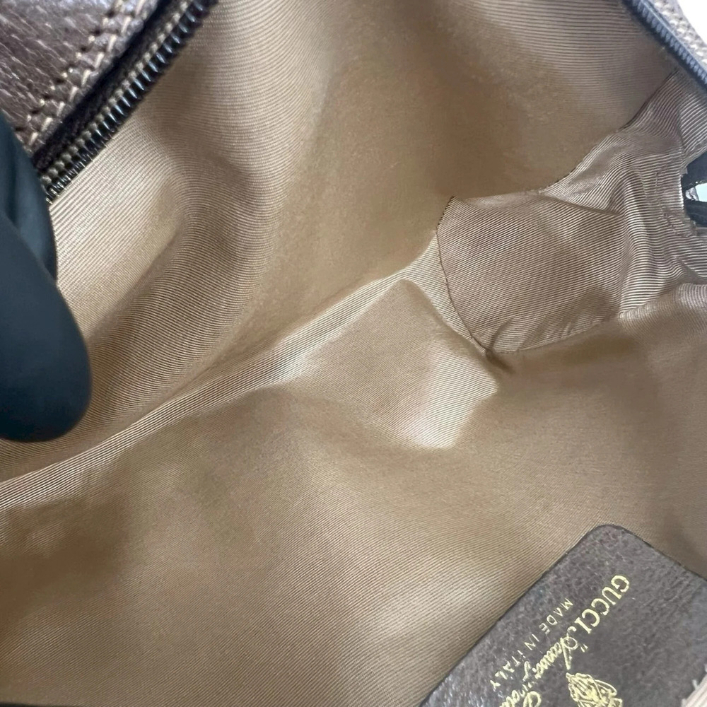 GUCCI Authentic Vintage Brown Leather Shoulder Bag - Picture 9 of 10